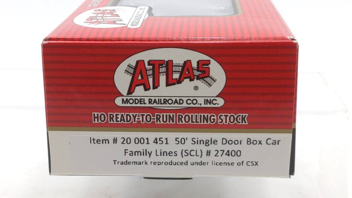 Atlas 20001451 HO Scale Seaboard Coast Line Family Lines 50' SD Box Car #27400