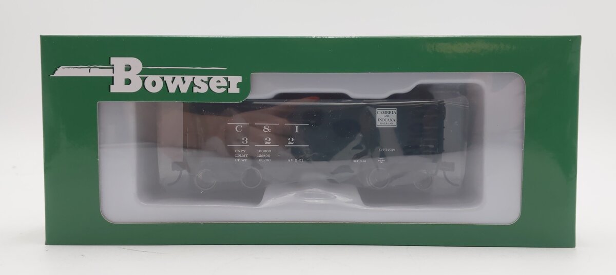 Bowser 43071 HO Cambria & Indiana 55 Ton Fishbelly Hopper Car #322