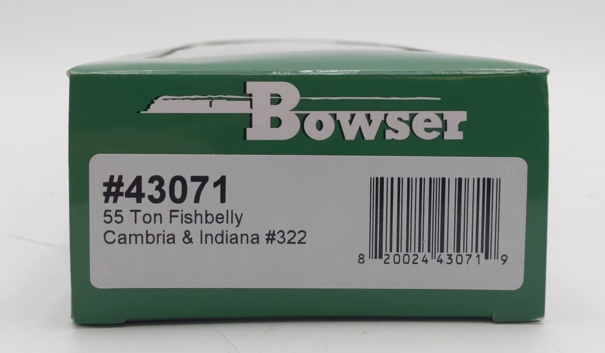 Bowser 43071 HO Cambria & Indiana 55 Ton Fishbelly Hopper Car #322