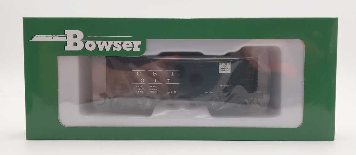 Bowser 43070 HO Cambria & Indiana 55 Ton Fishbelly Hopper Car #317