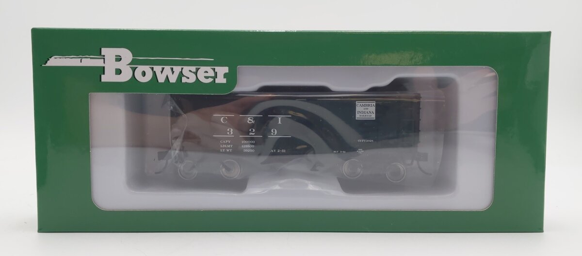 Bowser 43072 HO Cambria & Indiana 55 Ton Fishbelly Hopper Car #329