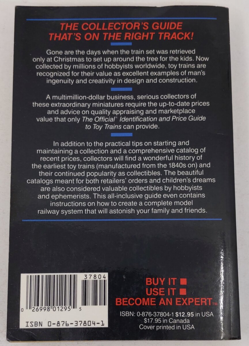 Toy Trains First Edition Paperback Book By Richard Friz VG