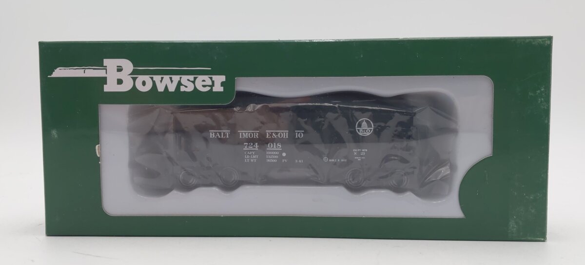 Bowser 41852 HO Baltimore & Ohio GLa 2 Bay Hopper Car #724018
