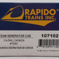 Rapido Trains 107102 HO VIA Rail Canada The Steam Generator Car #15461