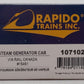 Rapido Trains 107102 HO VIA Rail Canada The Steam Generator Car #15461
