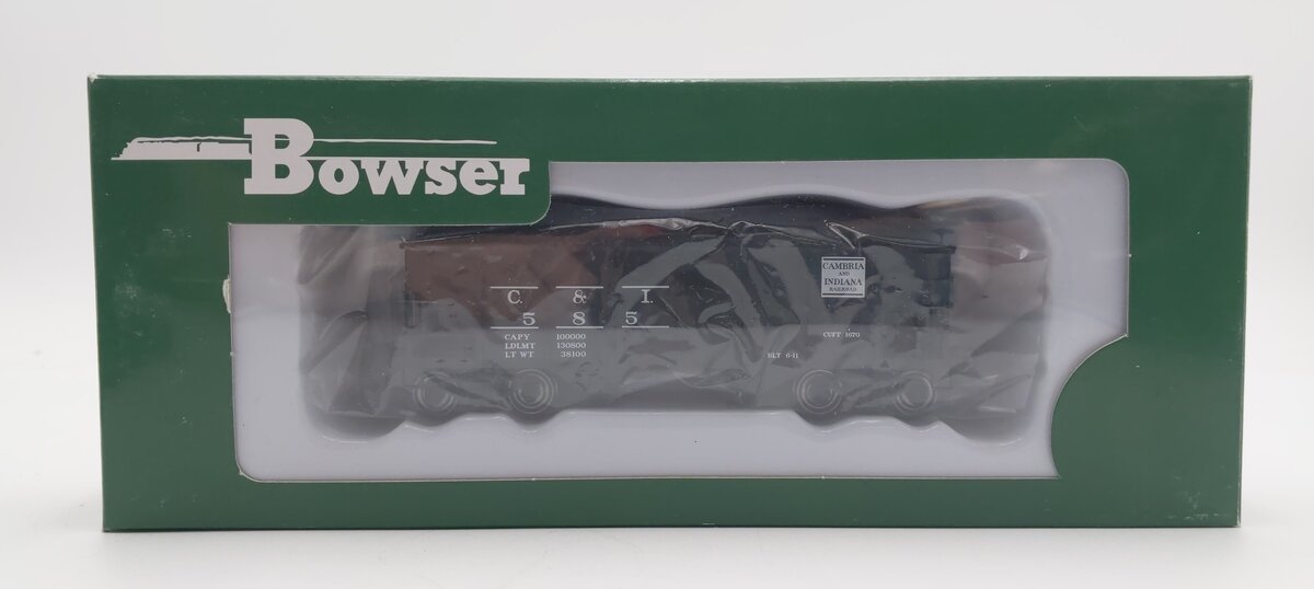 Bowser 41873 HO Cambria & Indiana GLa 2 Bay Hopper Car #585