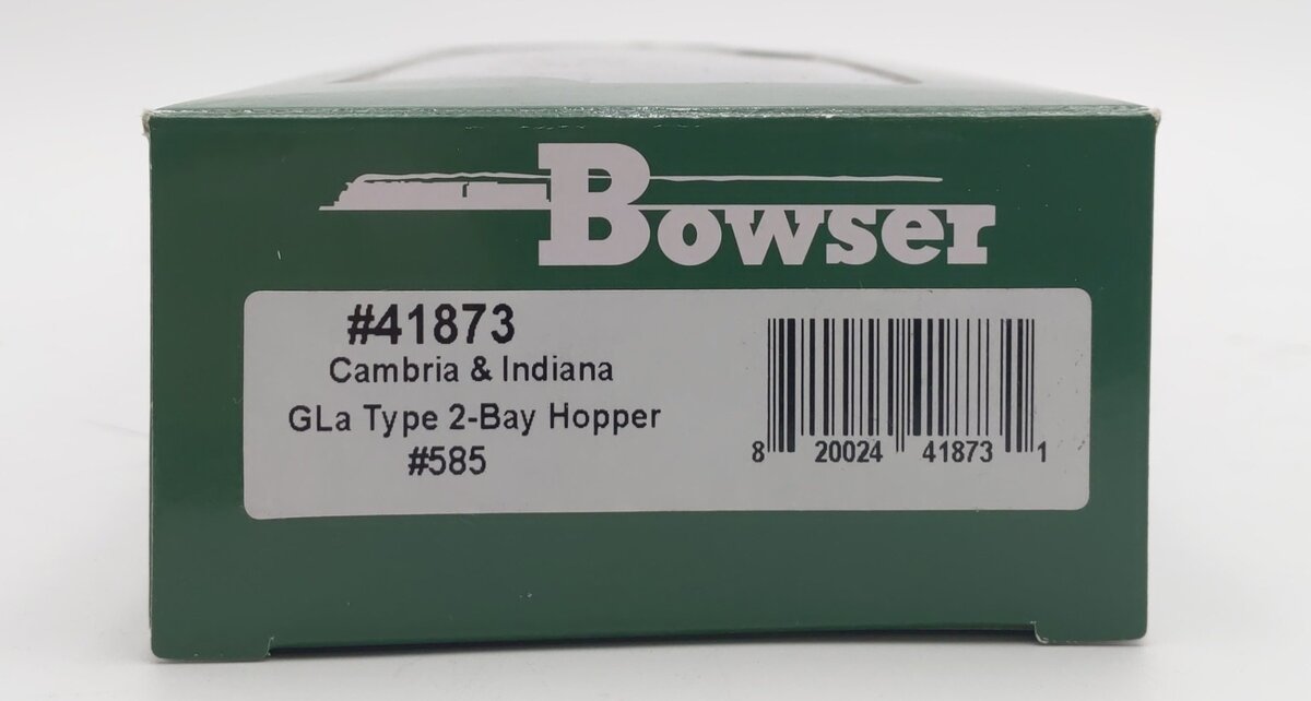 Bowser 41873 HO Cambria & Indiana GLa 2 Bay Hopper Car #585