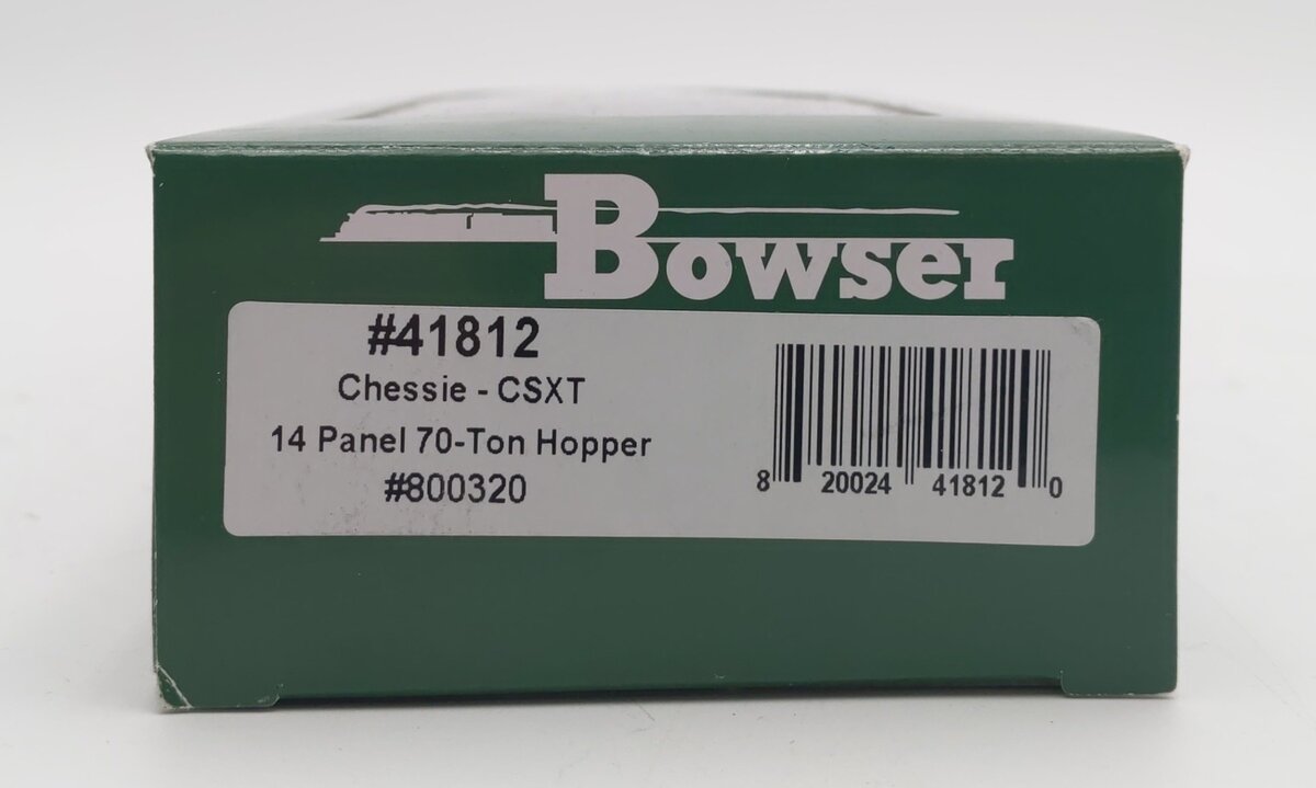 Bowser 41812 HO Chessie CSXT 70 Ton 14 Panel Hopper Car #800320