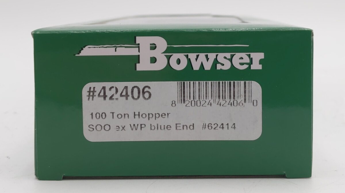 Bowser 42406 HO SOO Line ex WP Blue End 100 Ton Hopper Ready-To-Run #62414