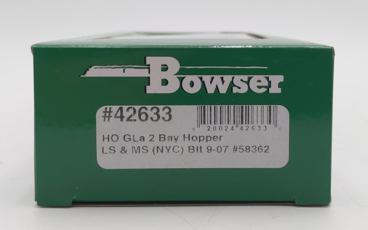 Bowser 42633 HO Scale LS&MS NYC 2-Bay Hopper Car #58362