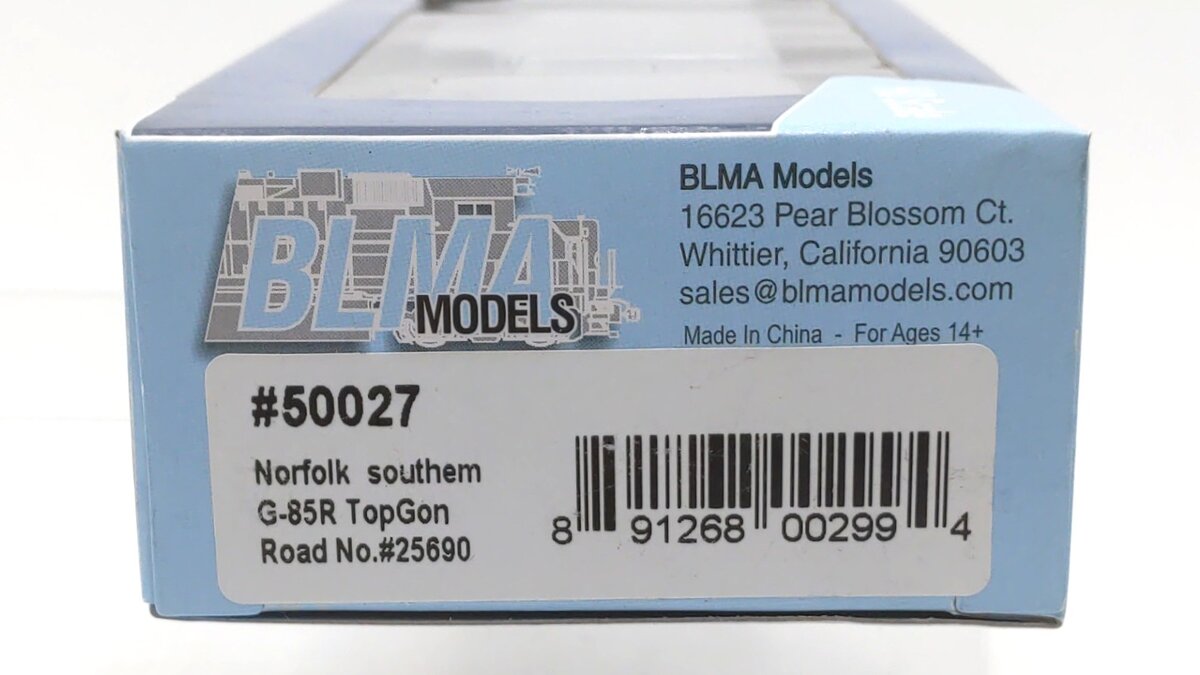 BLMA Models 50027 HO Scale Norfolk Southern G-86R TopGon Gondola #25690 NIB
