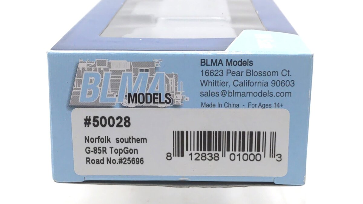 BLMA Models 50028 HO Scale Norfolk Southern G-86R TopGon Gondola #25696 NIB