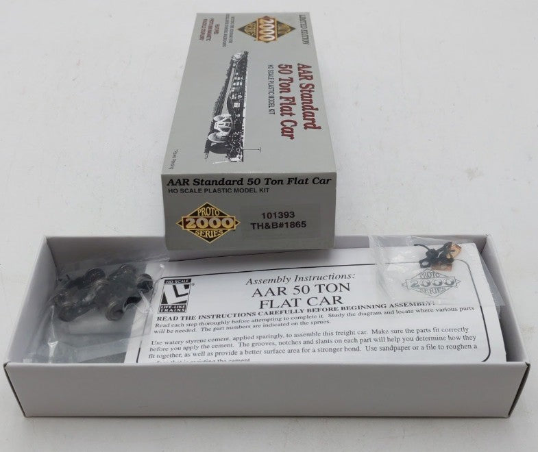 Proto 2000 101393 HO AAR Standard 50 Ton Flat Car Plastic Model Kit