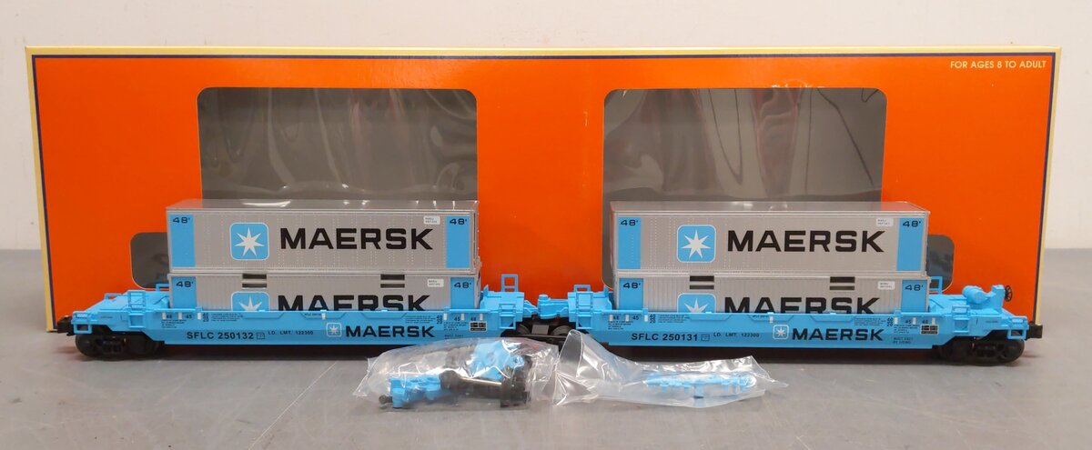 Lionel 6-36935 O Maersk Intermodal Maxi-Stack Car EX/Box