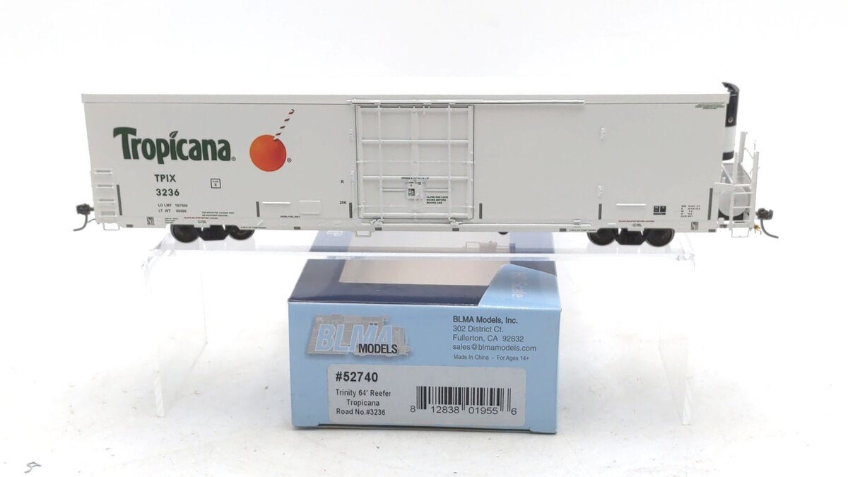 BLMA Models 52740 HO Tropicana 64' Reefer #3236