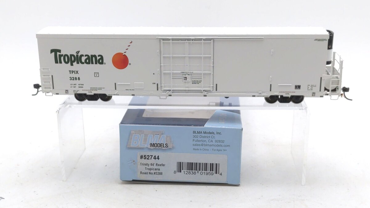 BLMA Models 52744 HO TROPICANA 64' Reefer #3288 LN/Box