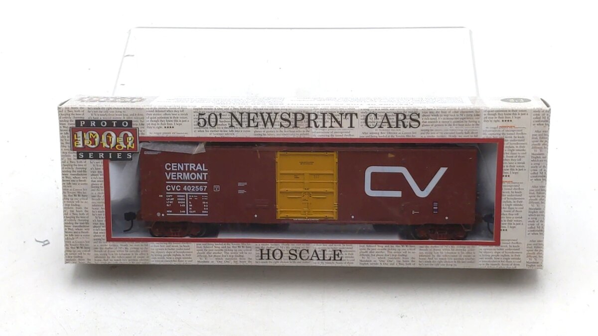Proto 1000 400505 HO Scale Central Vermont 50' Newsprint Box Car #402567 LN/Box