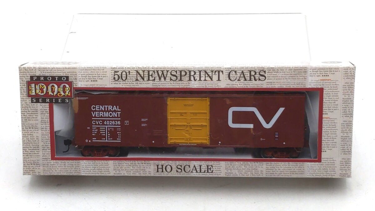 Proto 1000 400506 HO Scale Central Vermont 50' Newsprint Box Car #402636 LN/Box