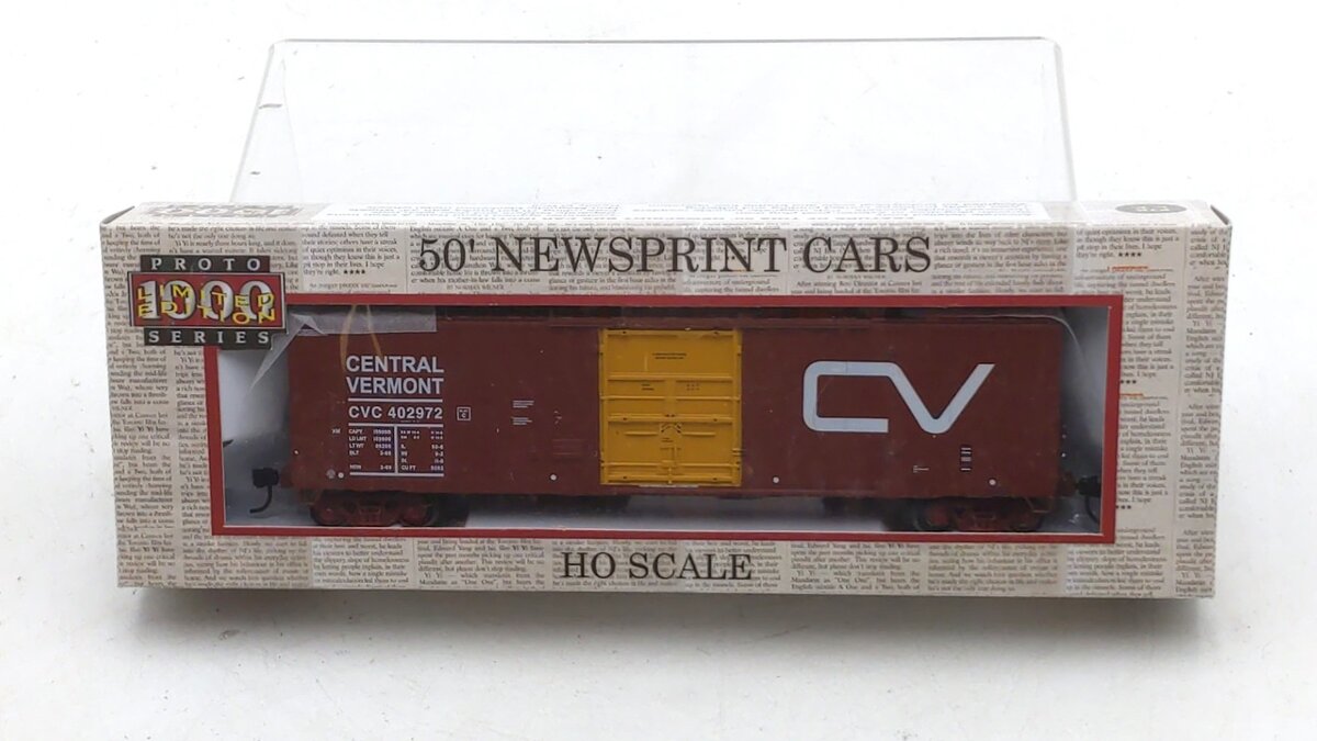 Proto 1000 400510 HO Scale Central Vermont 50' Newsprint Box Car #402972 LN/Box
