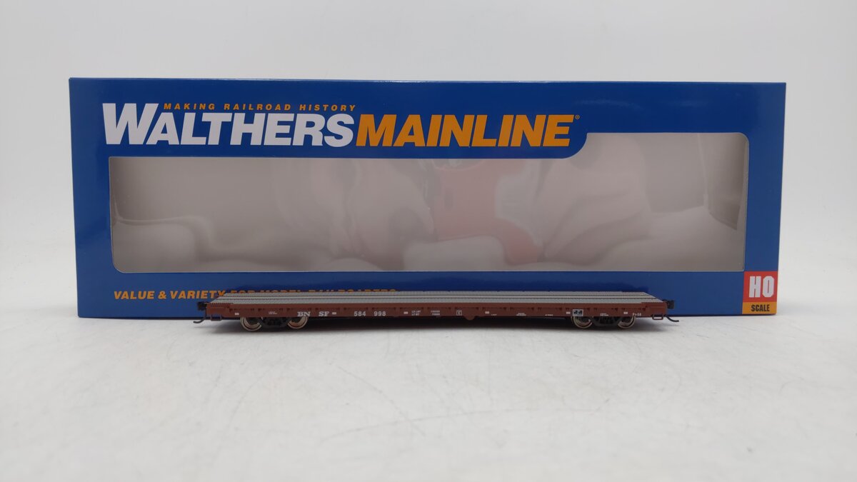 Walthers 910-5362 HO BNSF RTR 60' Pullman-Standard Flatcar #584998