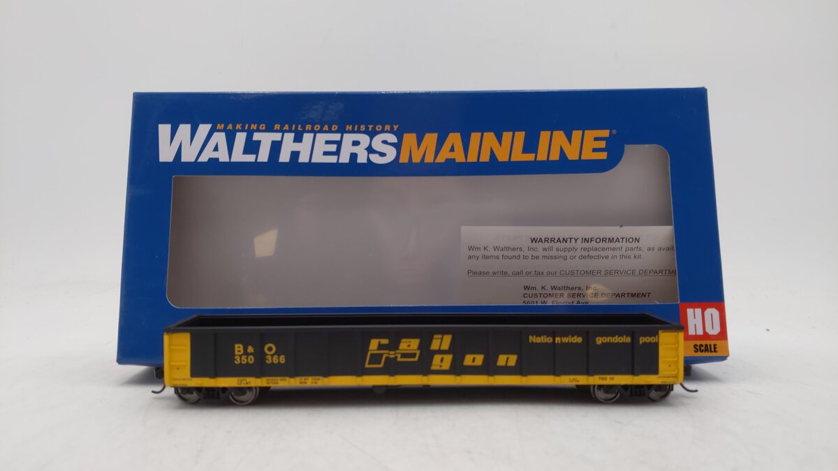 Walthers 910-6202 HO Baltimore & Ohio 53' Railgon Gondola #350366