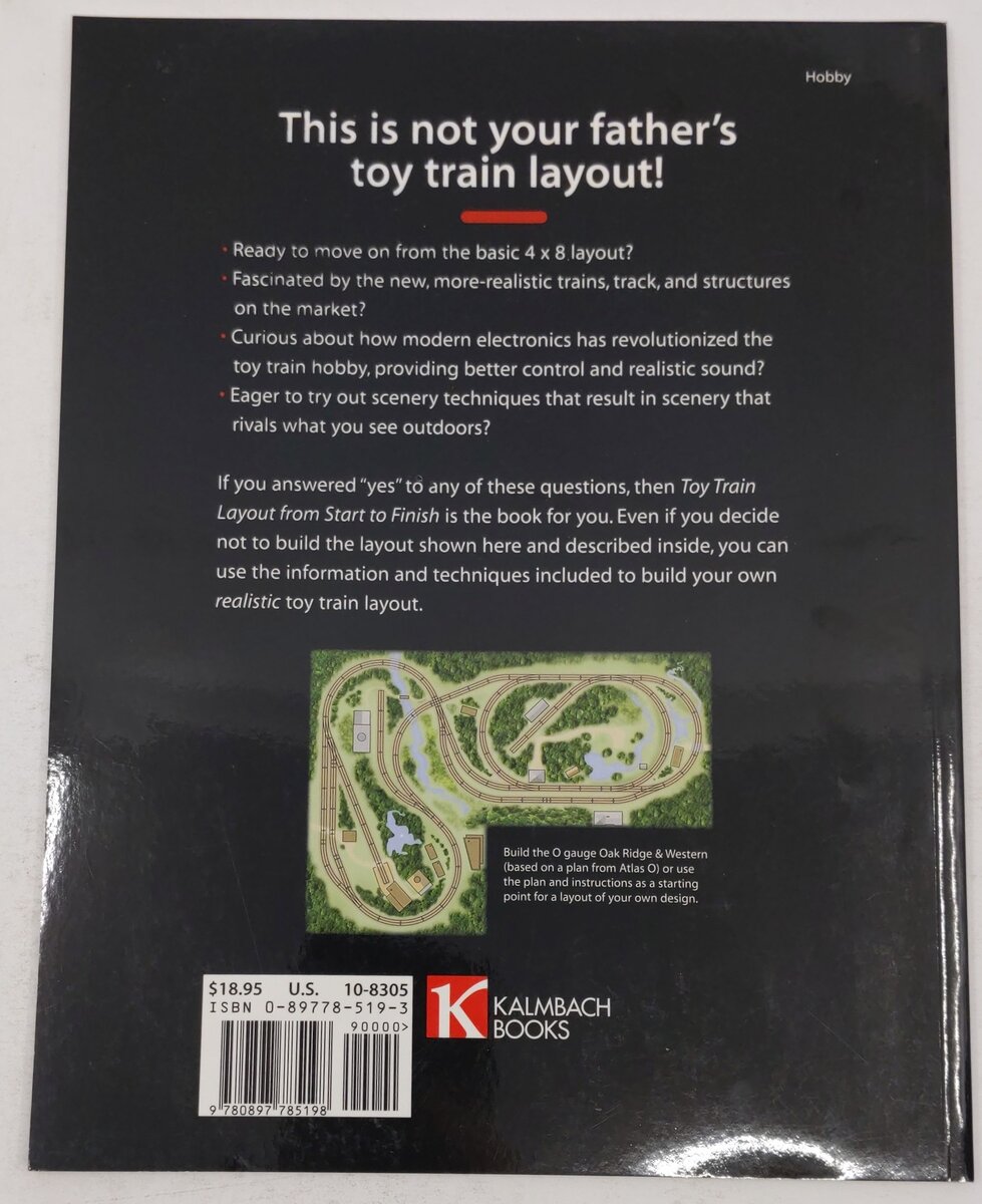 Toy Train Layout from Start to Finish Paperback Book By Stan Trzoniec EX