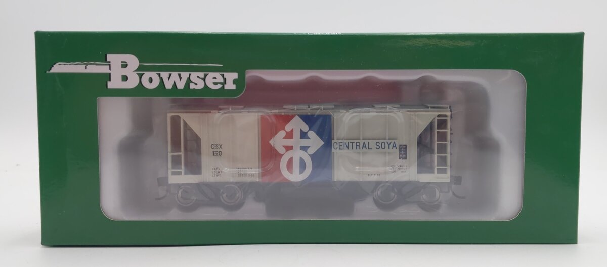 Bowser 42209 HO Central Soya CSYX 70-Ton 2-Bay Covered Hopper Car #120