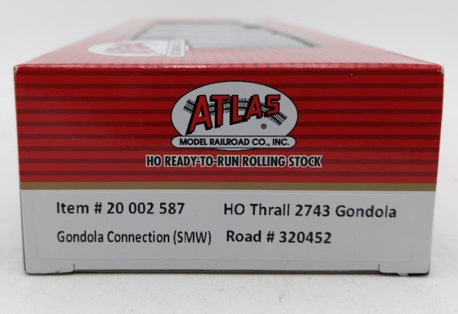 Atlas 20002587 HO Scale Gondola Connection SMW Thrall 2743 Gondola #320452