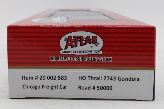 Atlas 20002583 HO Chicago Freight Car Leasing 2743 Thrall Gondola #50000