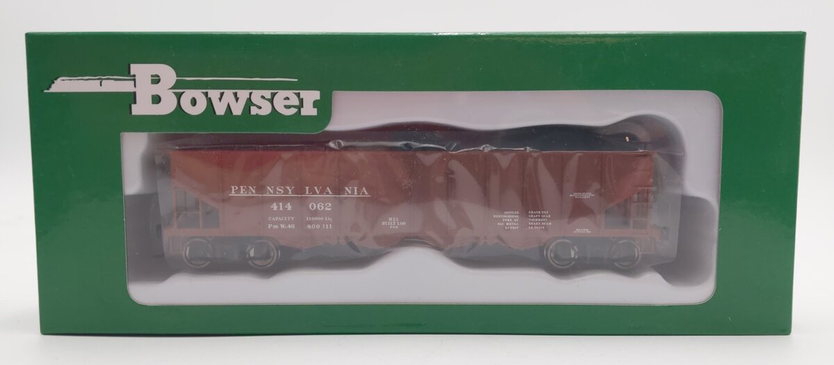 Bowser 42028 HO Pennsylvania H21 Clamshell Early Lettering Hopper Car #414062