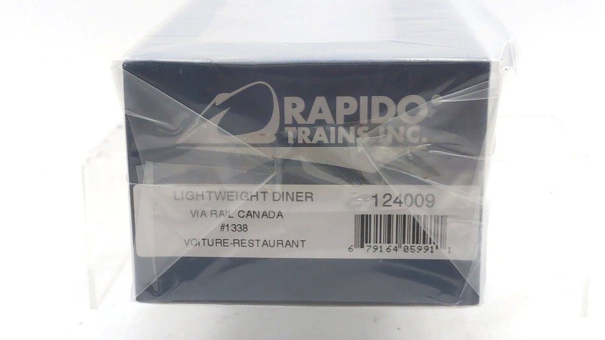 Rapido Trains 124009 HO VIA Rail Canada P-S Lightweight 32-Seat Dining Car #1338