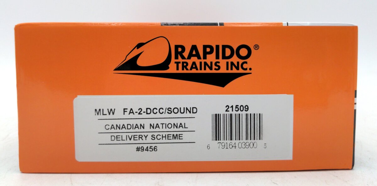 Rapido Trains 21509 HO Canadian National MLW FA-2 with LokSound & DCC #9456 LN/Box