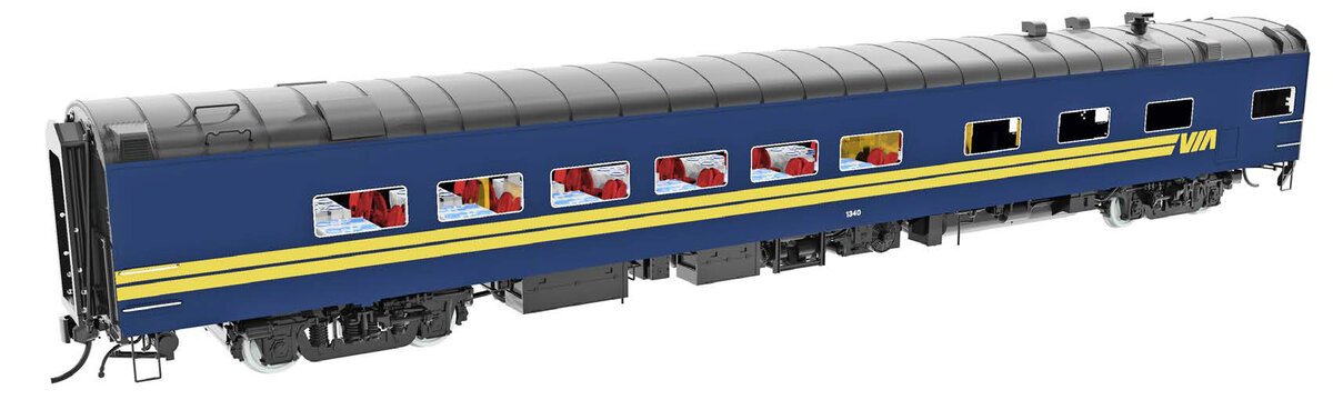 Rapido Trains 124010 HO Scale Via Rail Canada Lightweight Diner Car #1341