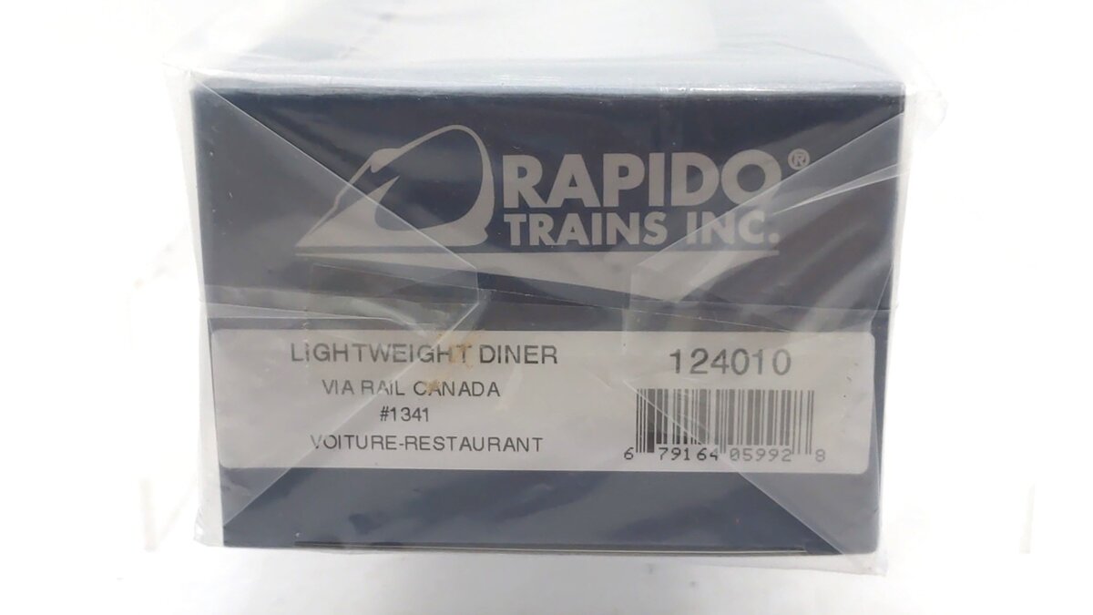 Rapido Trains 124010 HO Scale Via Rail Canada Lightweight Diner Car #1341