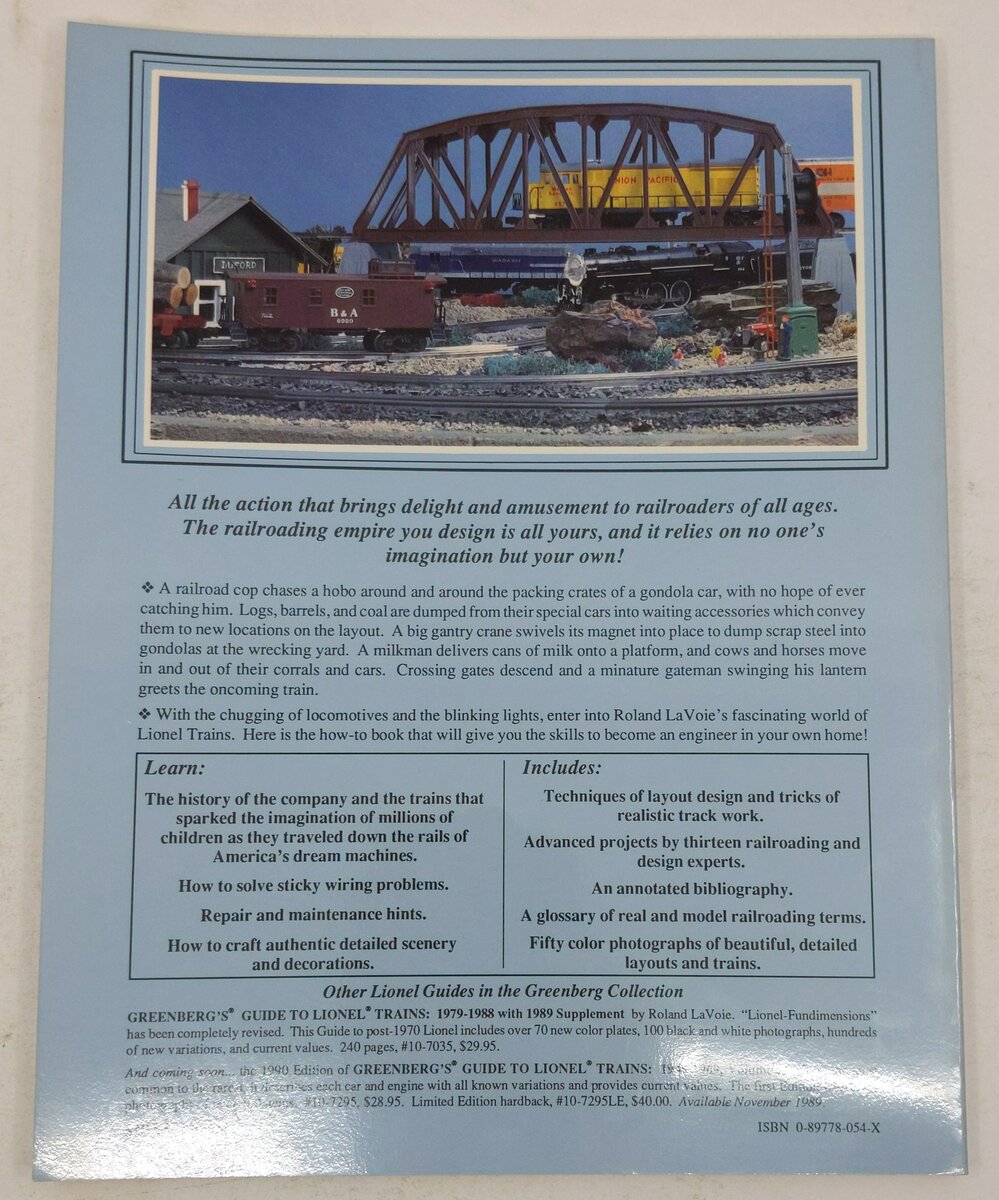 Greenberg's Model Railroading with Lionel Trains Paperback Book EX