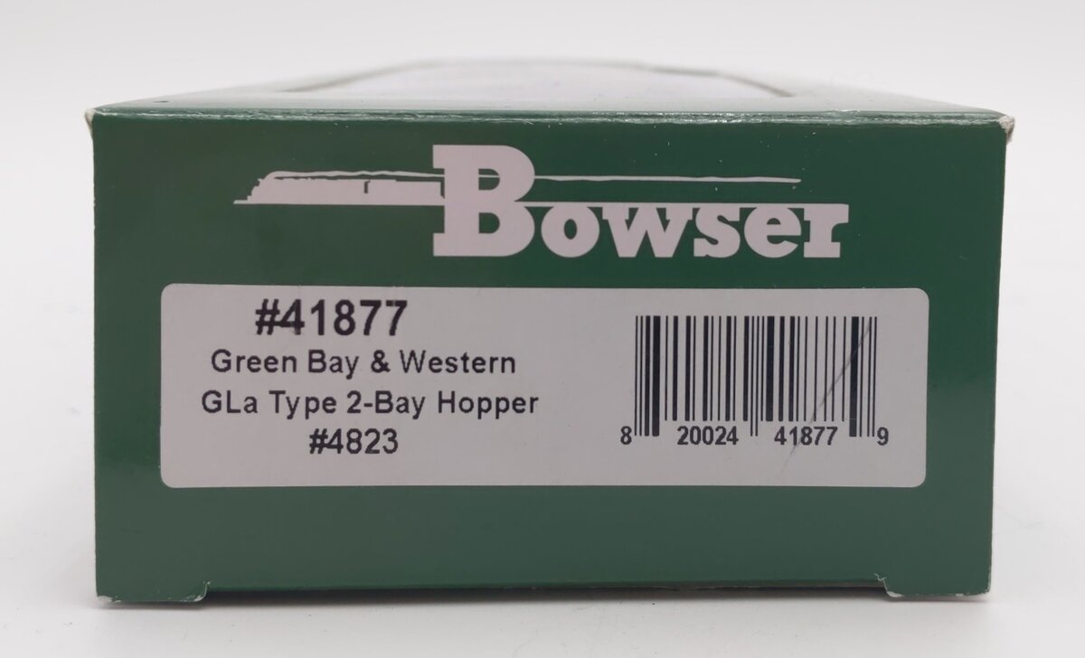 Bowser 41877 HO Green Bay and Western GLa 2-Bay Hopper Car Ready To Run #4823