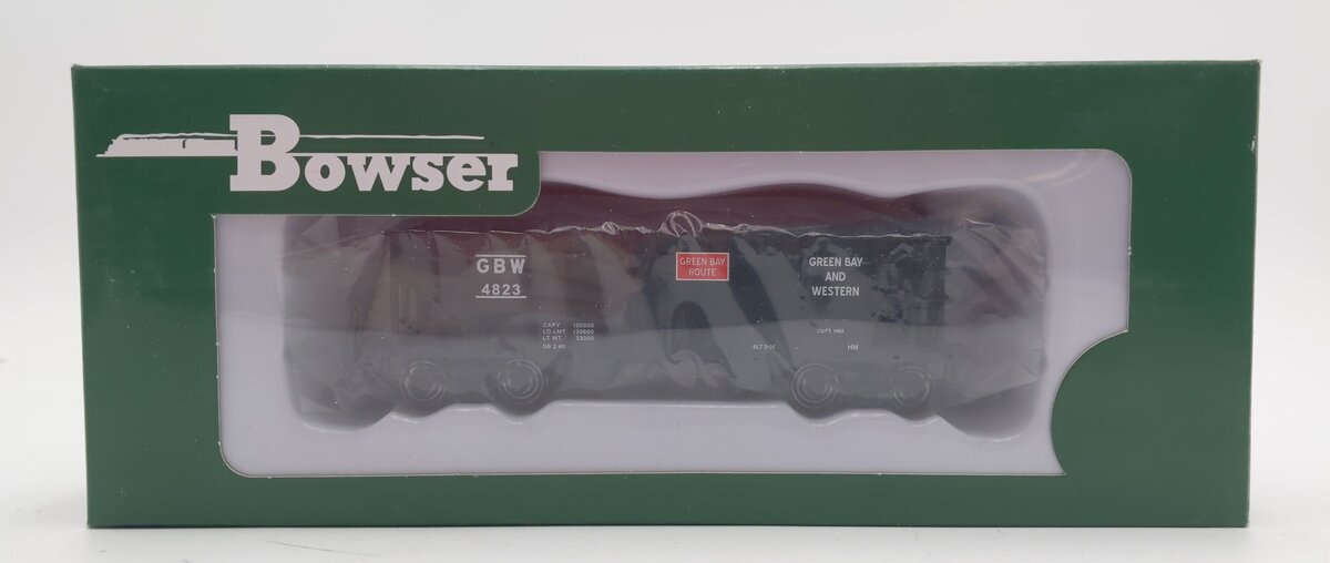 Bowser 41877 HO Green Bay and Western GLa 2-Bay Hopper Car Ready To Run #4823