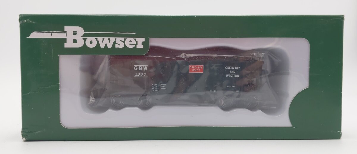Bowser 41878 HO Green Bay and Western GLa 2-Bay Hopper Car Ready To Run #4827