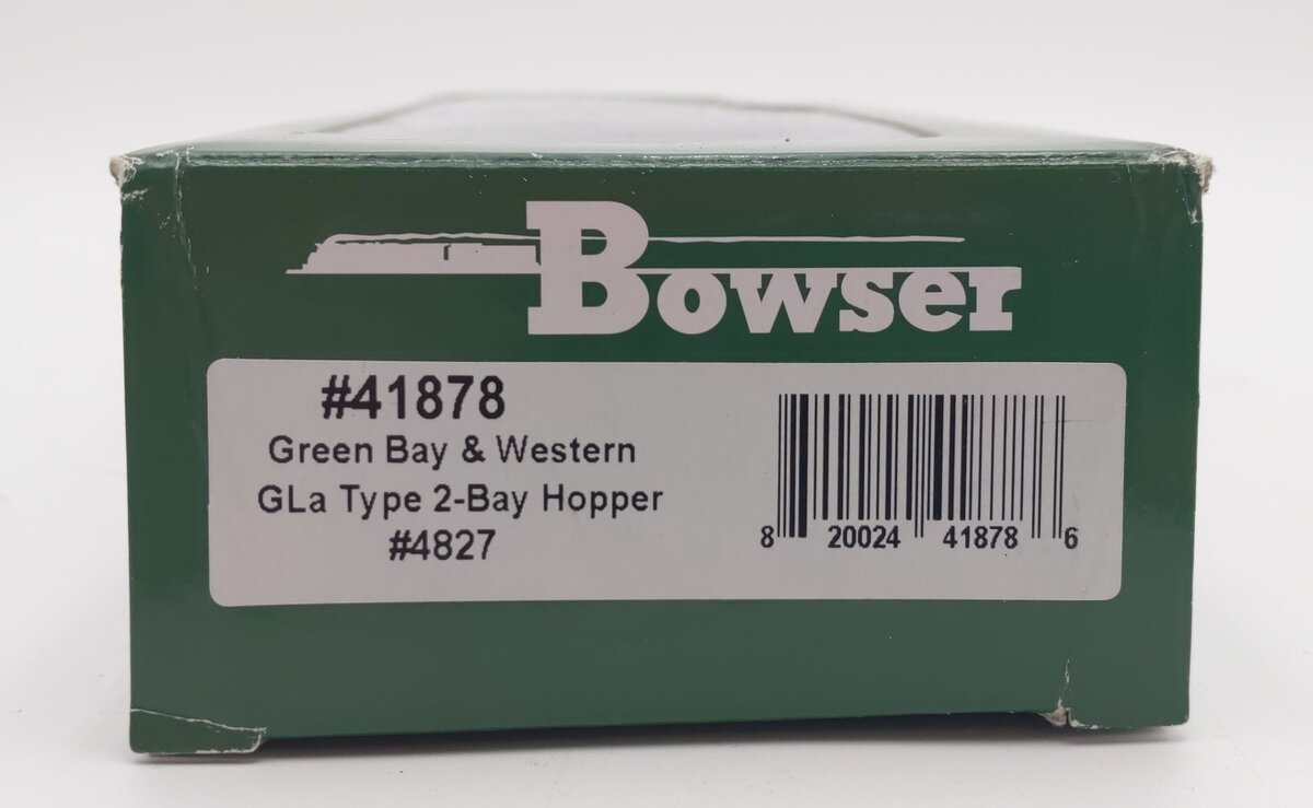 Bowser 41878 HO Green Bay and Western GLa 2-Bay Hopper Car Ready To Run #4827