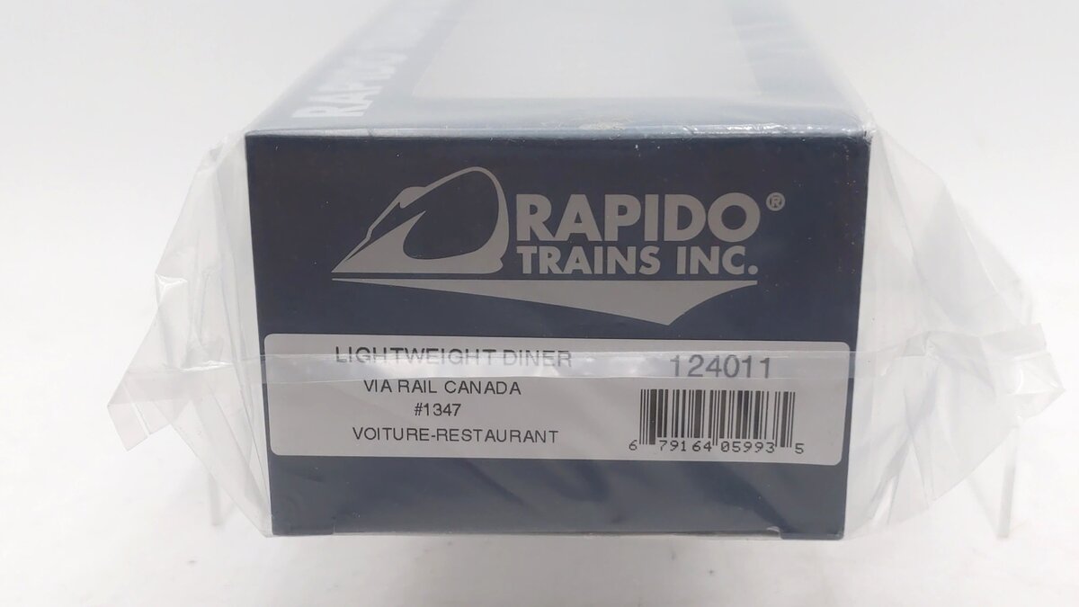 Rapido Trains 124011 HO VIA Rail Canada P-S Lightweight 48-Seat Dining Car #1347
