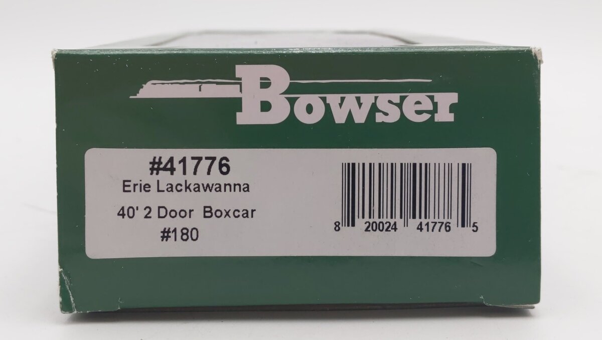 Bowser 41776 HO Erie Lackawanna 40' Steel Side Box Car Ready To Run #180