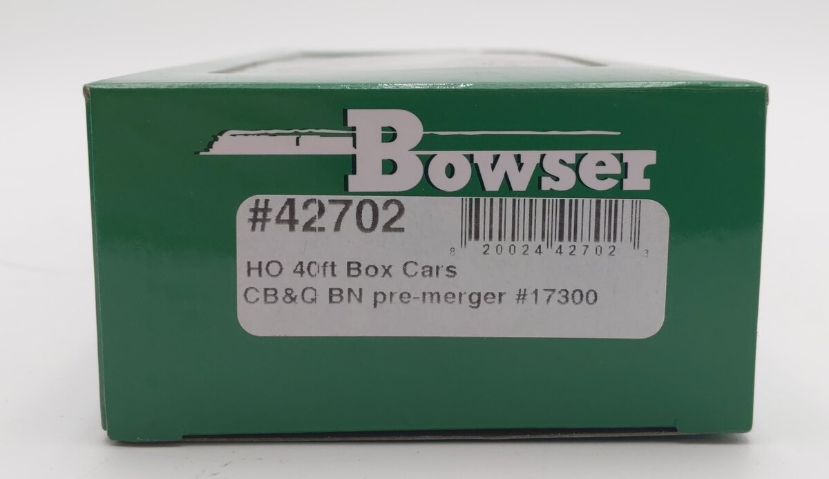 Bowser 42702 HO Chicago Burlington & Quincy 40' Boxcar RTR #17300