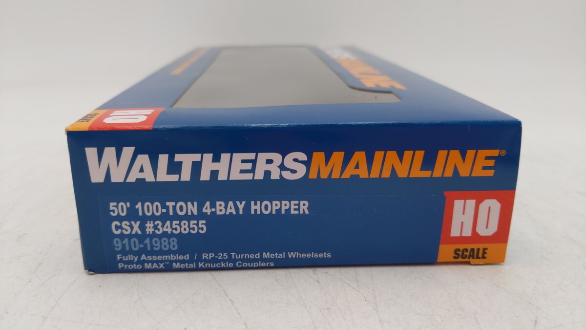 Walthers 910-1988 HO CSX Transportation 50' 100-Ton 4-Bay Hopper #345855