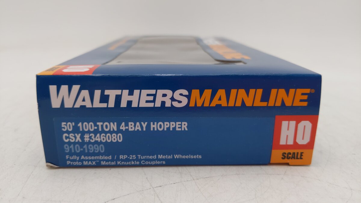 Walthers 910-1990 HO CSX Transportation '50 100-Ton 4-Bay Hopper #346080