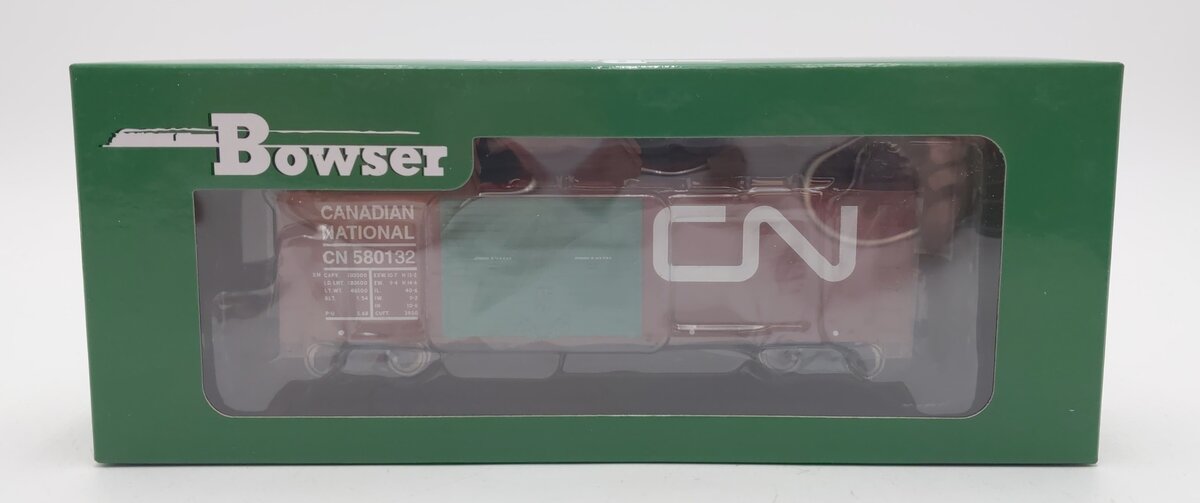 Bowser 42423 HO Canadian National 40' Double-Door Steel Boxcar #580132