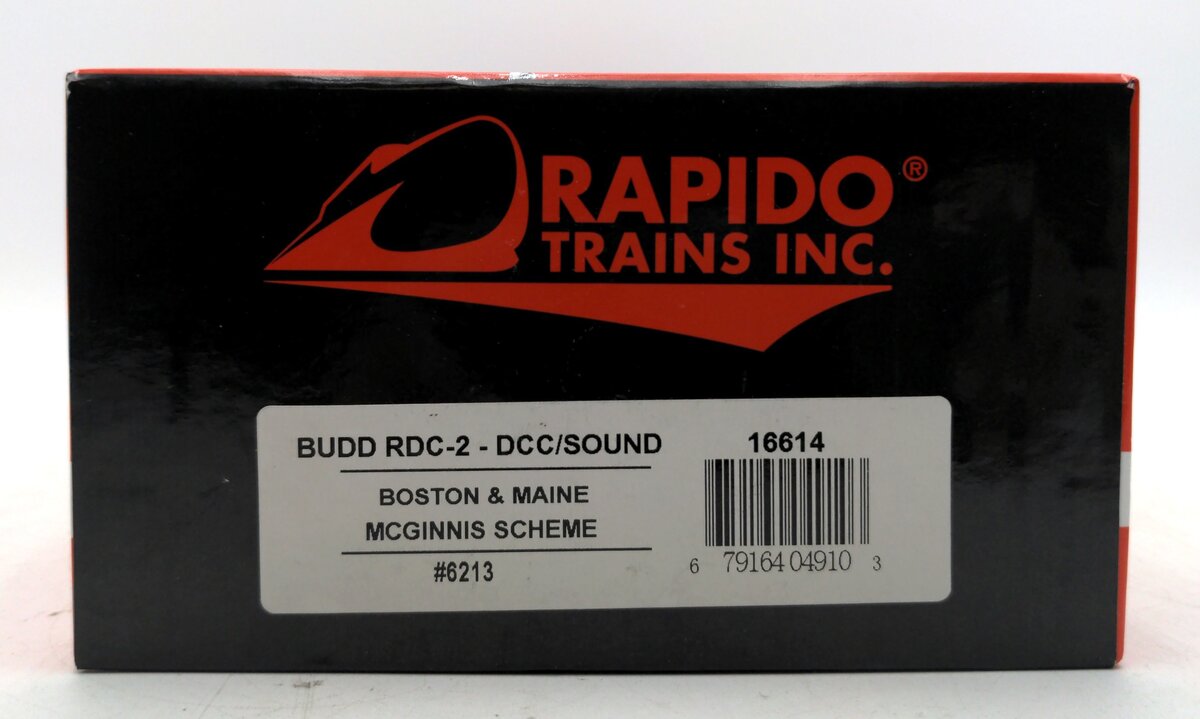 Rapido Trains 16614 HO Boston & Maine Budd RDC-2 Phase II Diesel Loco #6213