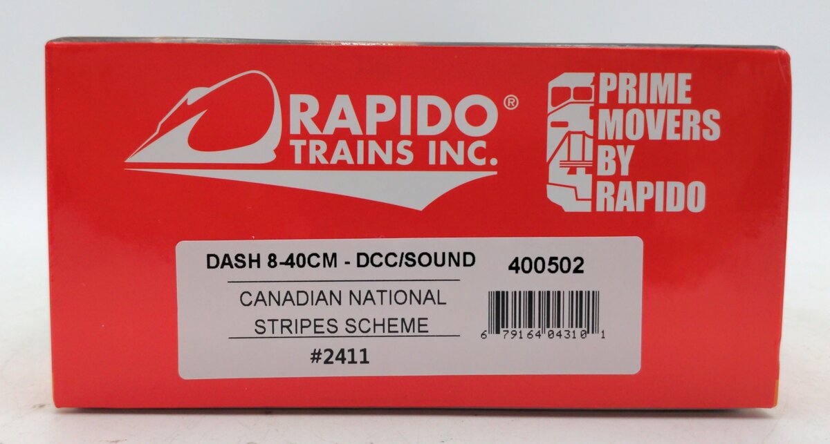 Rapido Trains 400502 HO Canadian National DASH 8-40CM Engine #2411 w/DCC/Sound