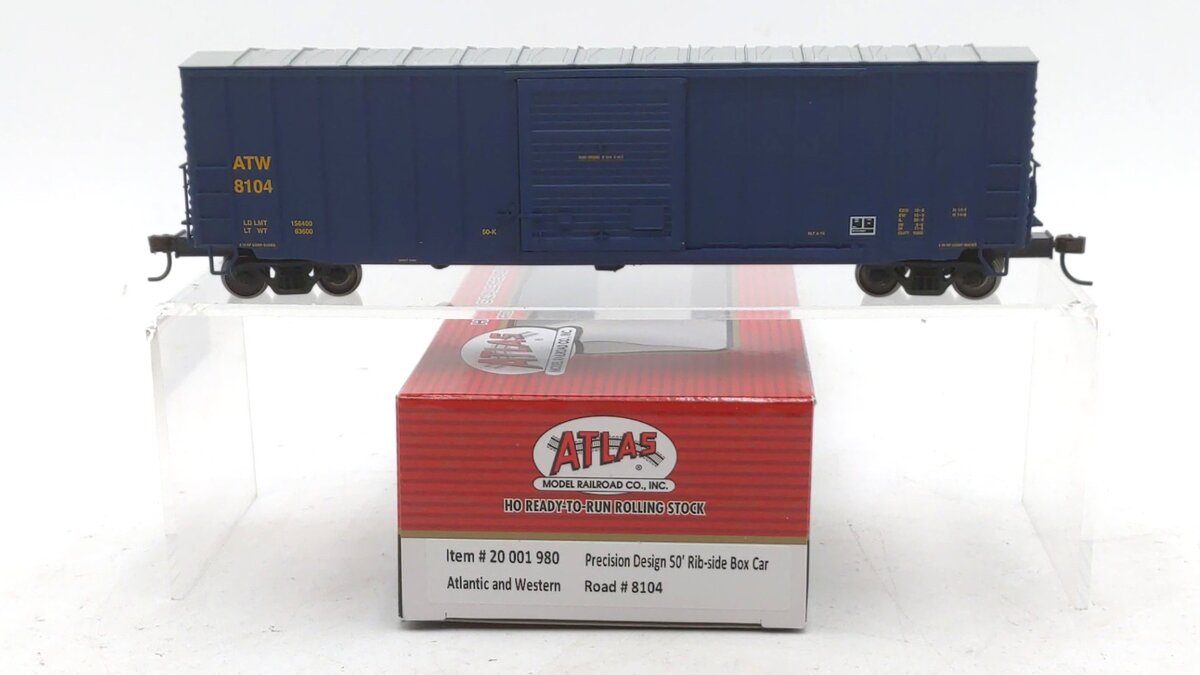 Atlas 20001980 HO Scale Atlantic & Western ACF 50' Boxcar #8104