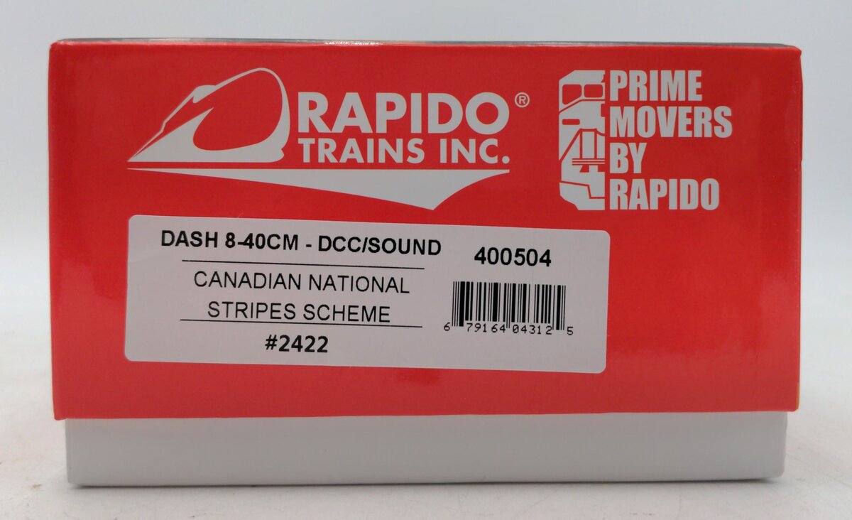 Rapido Trains 400504 HO Canadian National DASH 8-40CM Engine #2422 w/DCC/Sound