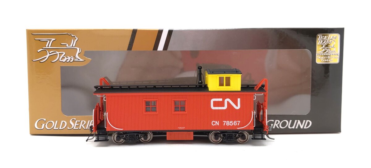 True Line Trains 301204 HO Canadian National Wood Caboose #78567